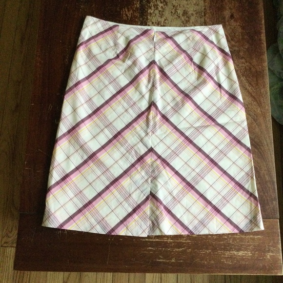 Vintage American Eagle Plaid A-Line Skirt Cotton Pink - Sz 2 - Picture 6 of 12